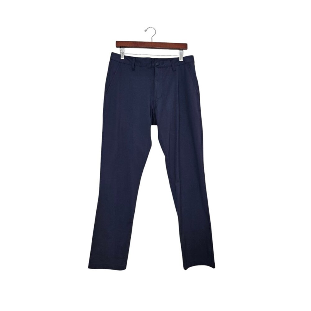 Rhone Commuter Pants Navy Blue Men's 32 Actual Performance Chino Golf Athleisure